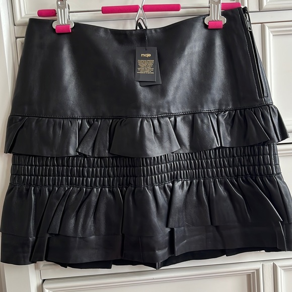 Brand new Maje Real leather skirt - Picture 1 of 6
